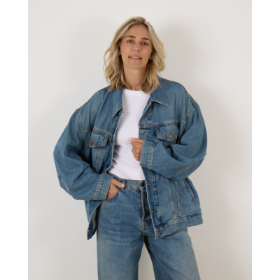 Haikure Janet Denim Jacket Blue Tencel