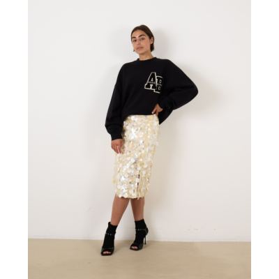 Anine Bing Miles Oversized Miles Letterman Black