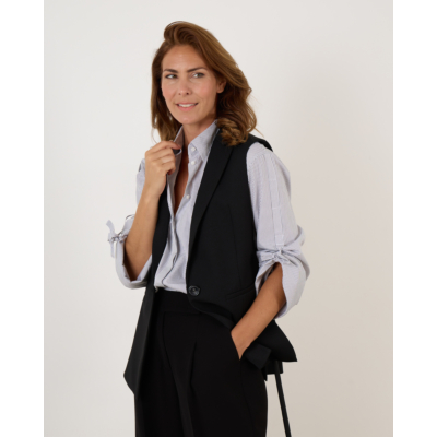 Luisa Cerano Blazer Gilet Black