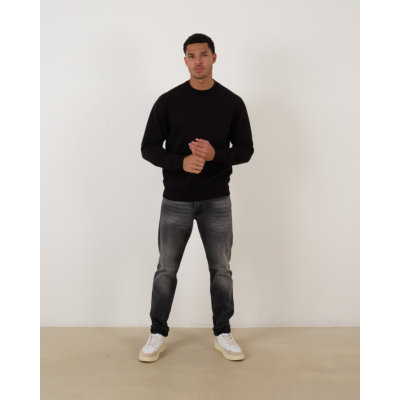 C.P. Company Brushed Logo Crew Neck Sweatshirt Black