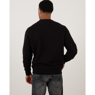 C.P. Company Brushed Logo Crew Neck Sweatshirt Black