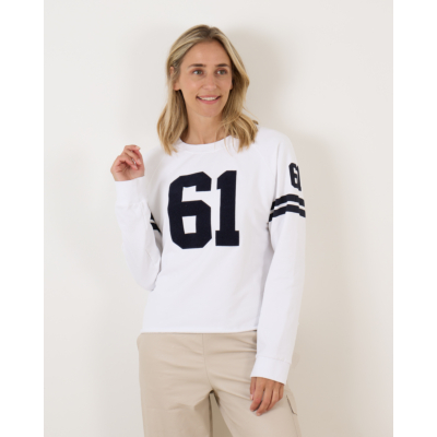 Penn&Ink Sweater print white navy