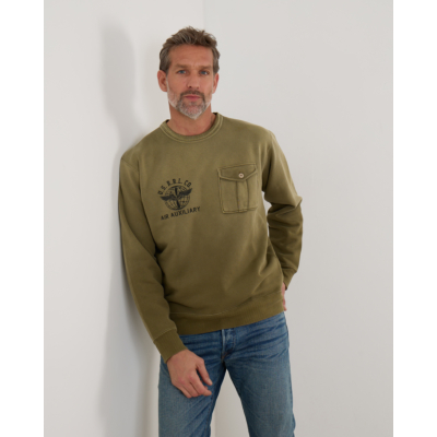 RRL French Terry Sweatshirt Kaki