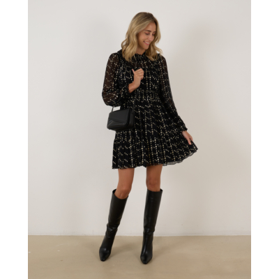 Ulla Johnson Elisa jurk zwart goud