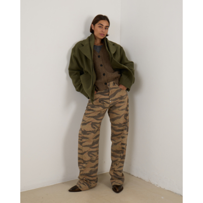 Kassl Editions  Biker Jacket Wool Mud