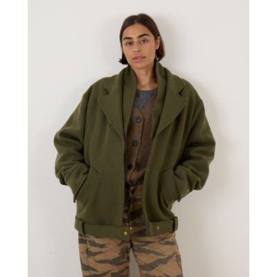 Kassl Editions  Biker Jacket Wool Mud
