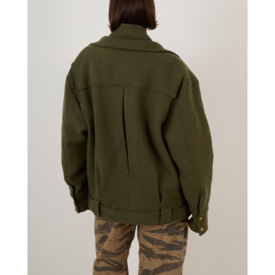 Kassl Editions  Biker Jacket Wool Mud