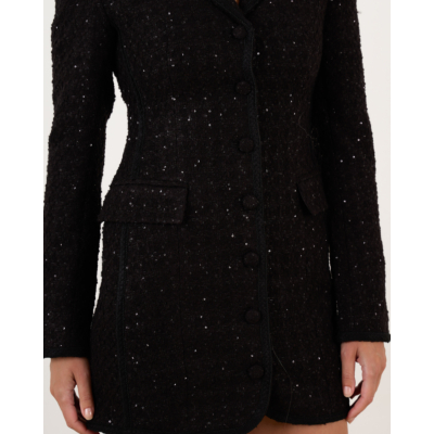 Rotate Boucle blazer dress black