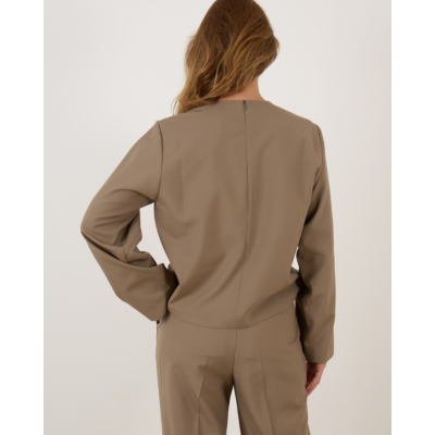 Róhe Draped Wool Top Khaki