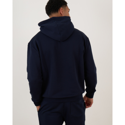 Flâneur Signature Zip-Up Hoodie Navy