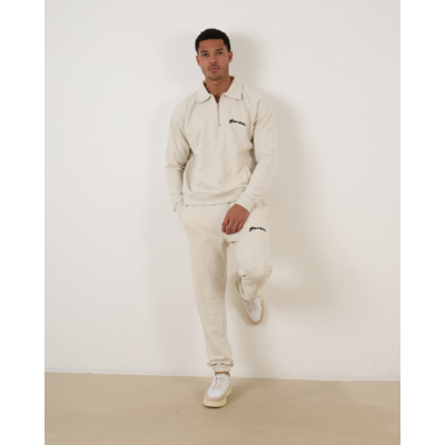 Flâneur Raglan Half Zip Sweater Cool Grey