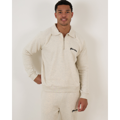 Flâneur Raglan Half Zip Sweater Cool Grey