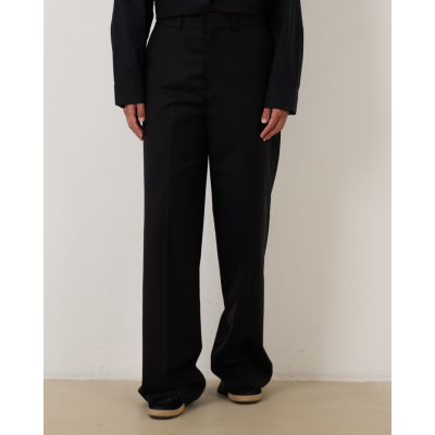 Herman Wide Leg Pantalon Zwart