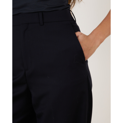 Herman Wide Leg Trousers Dark Navy
