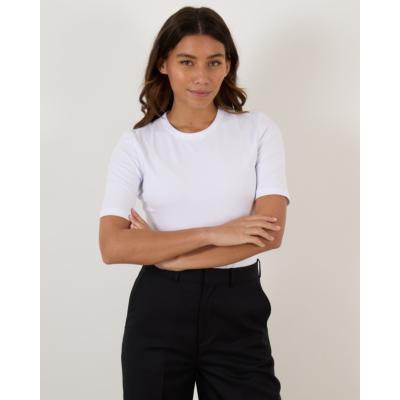 Herman Stretchy Aangesloten T-shirt Wit