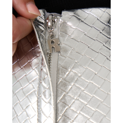 Rotate Braided Skirt Silver
