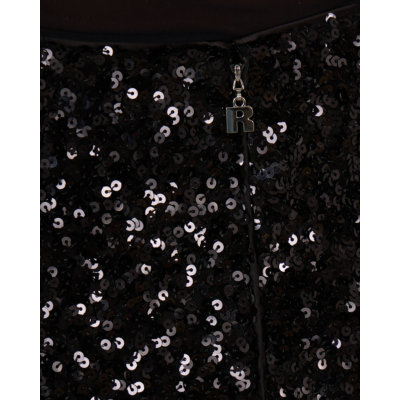 Rotate Sequins Midi Pencil Skirt Black
