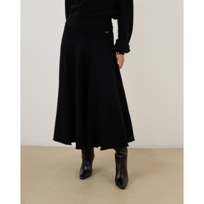 Extreme Cashmere Rok lang wijd raven