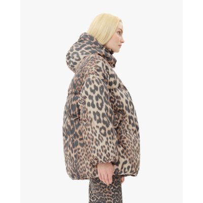 Ganni PRE-ORDER Oversized Leopard Puffer