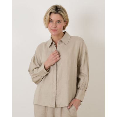 FFC Linnen Blouse Shitake