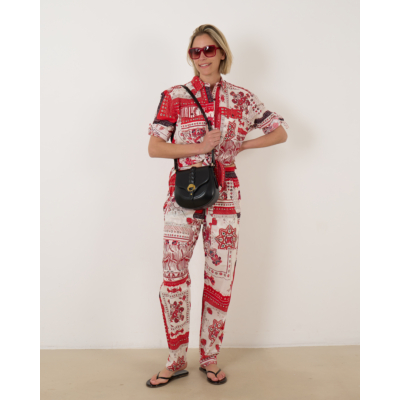Isabel Marant Nathy Blouse Red Ecru