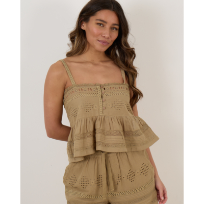 Isabel Marant Denys Top Khaki