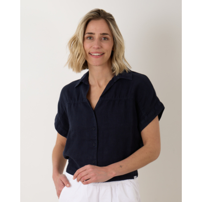 Penn&Ink Linnen Blouse Navy