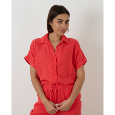 Penn&Ink Linnen Blouse Pomegranate