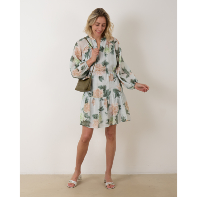 Luisa Cerano Ramie Dress Faded Flora