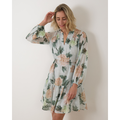 Luisa Cerano Ramie Dress Faded Flora