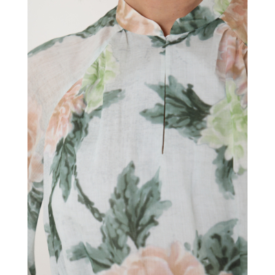 Luisa Cerano Ramie Dress Faded Flora