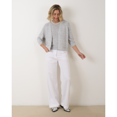 Luisa Cerano Knitwear Top Silver Grey