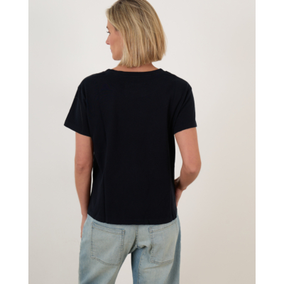 Nili Lotan Brady Tee Dark Navy