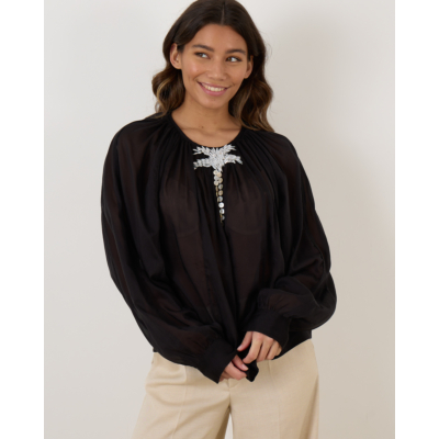 Forte Forte Voile blouse Nero