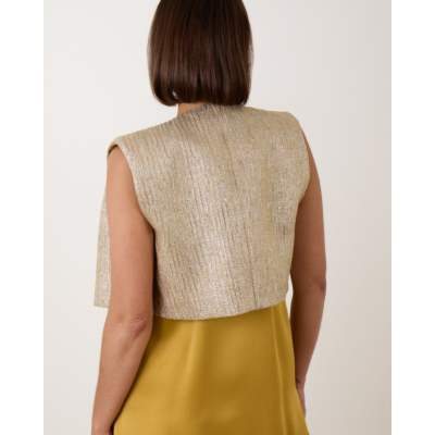 Forte Forte Cropped Gilet Gold