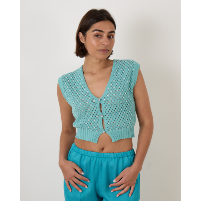 Forte Forte Vest Mouwloos Acqua