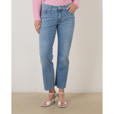 Cambio Jeans Paris Cropped Flared  Print