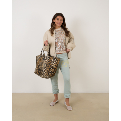Alter Ego Pearl Leather Jacket Almond