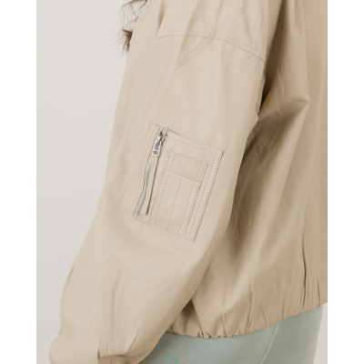 Alter Ego Pearl Leather Jacket Almond