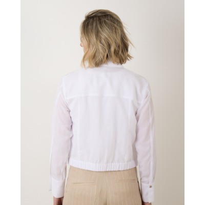 Vince Summer Shirt Jacket Optic White