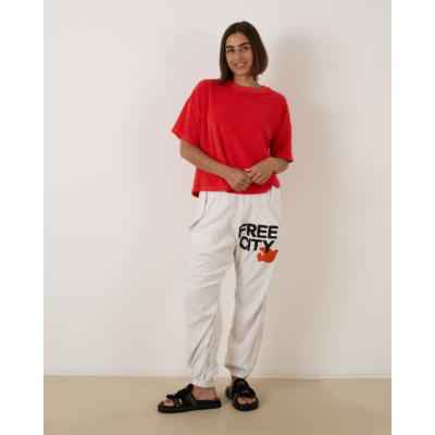 Freecity Flap Snap Large Matte Satin Airjump Pant White
