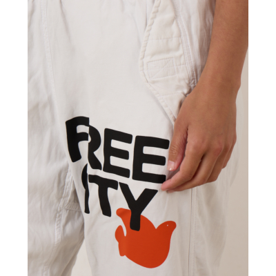 Freecity Flap Snap Large Matte Satin Airjump Pant White