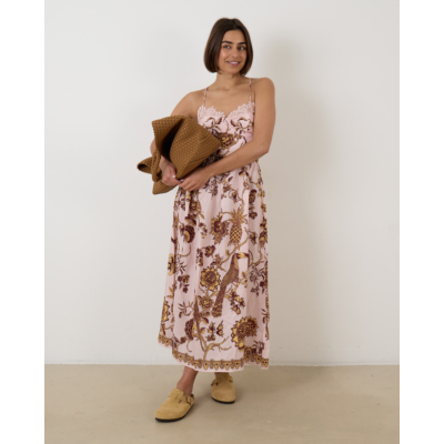 knee length dresses for ladies Red Tropical Landing Maxi Dress  FARM Rio