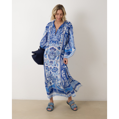 Farm Rio Maxi Cover Up Delicate Tapestry