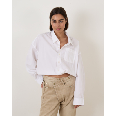 R13 Crossover Bubble Shirt White
