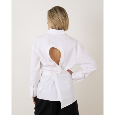 Róhe blouse lange mouw 100 OPTIC WHITE