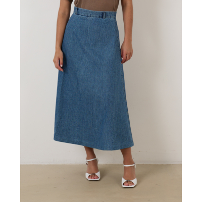 Róhe  A-line denim skirt Blue