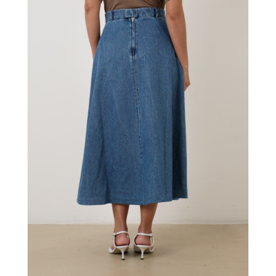 Róhe  A-line denim skirt Blue