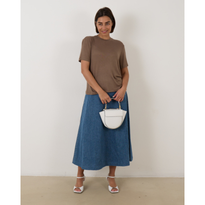 Róhe  A-line denim skirt Blue
