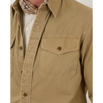 RRL casual Overshirt Faded tan